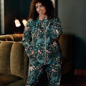 Summersalt & Rifle Paper Co. Cloud 9 Charmeuse Satin Pajama Set. Never worn